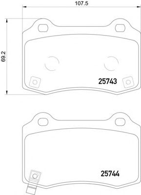 HELLA PAGID 8db355021251 -  Комплект тормозных колодок, дисковый тормоз